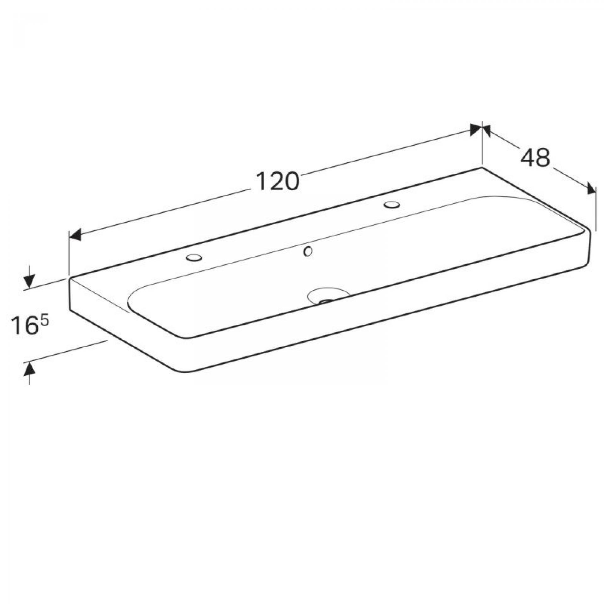 Раковина двойная подвесная GEBERIT Smyle Square 500.253.01.1 - фото Geberit (Геберит) Shop