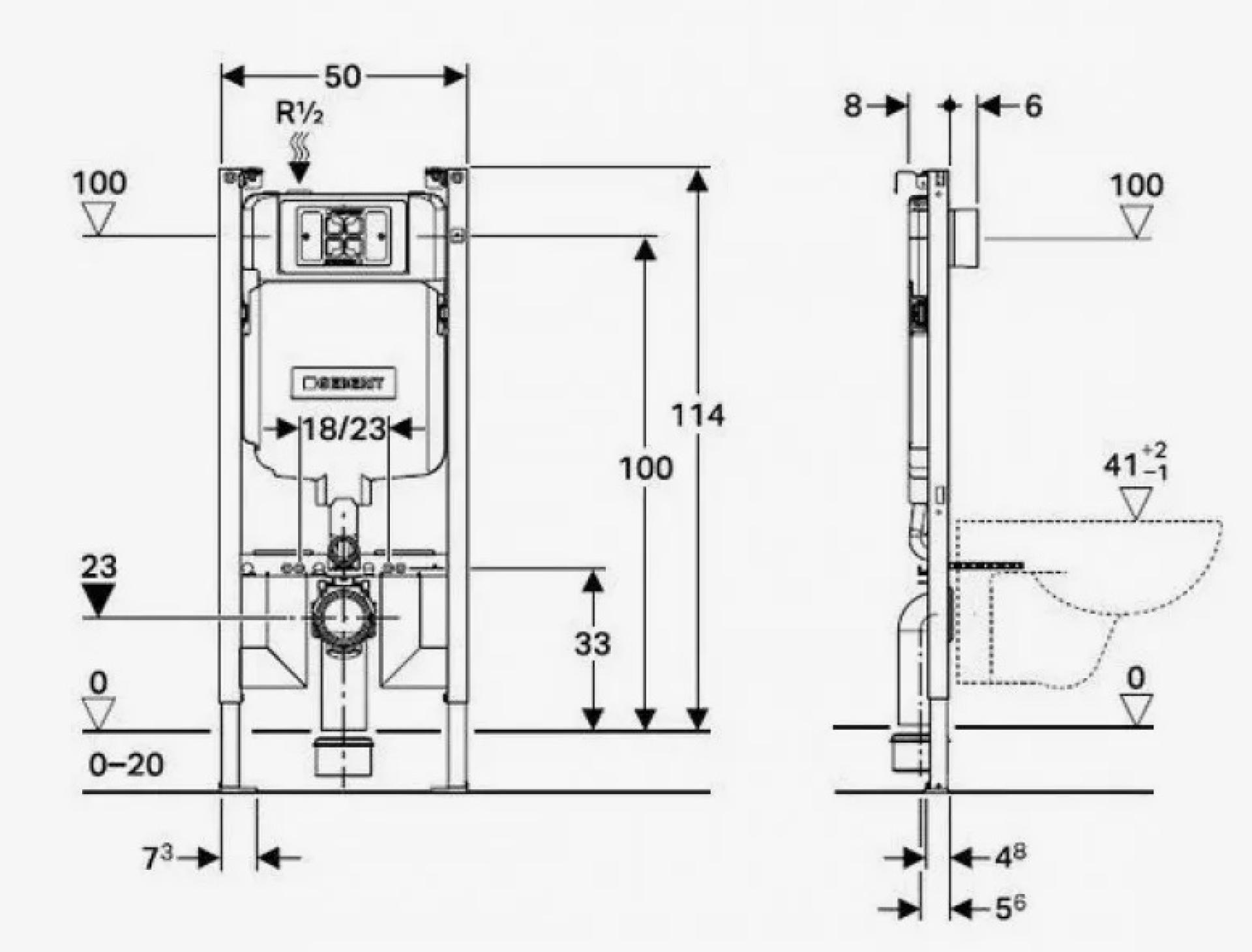 Система инсталляции для унитазов Geberit Duofix Alpha 458.175.00.1 - фото Geberit (Геберит) Shop