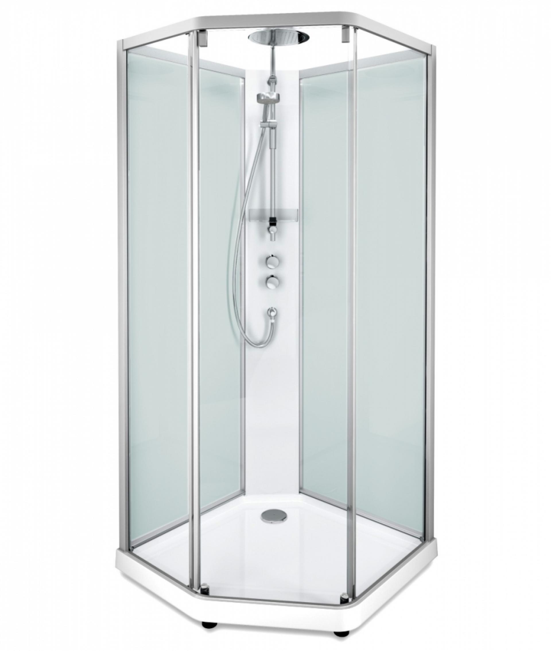 Задняя стенка душевой кабины 90x90 Ido Showerama 10-5 Comfort 558.304.00.1 хром матовый+ матовое стекло - фото Geberit (Геберит) Shop