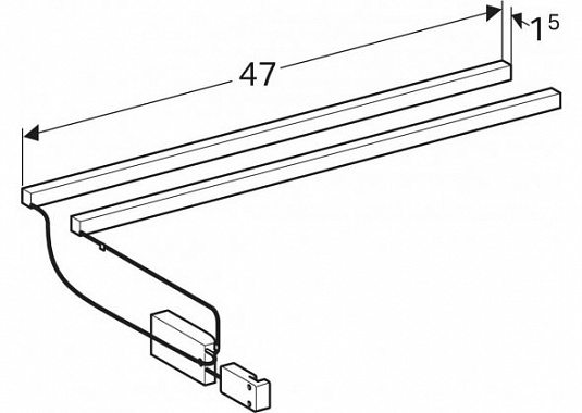 Универсальная подсветка 47 см Geberit 501470000 - фото Geberit (Геберит) Shop